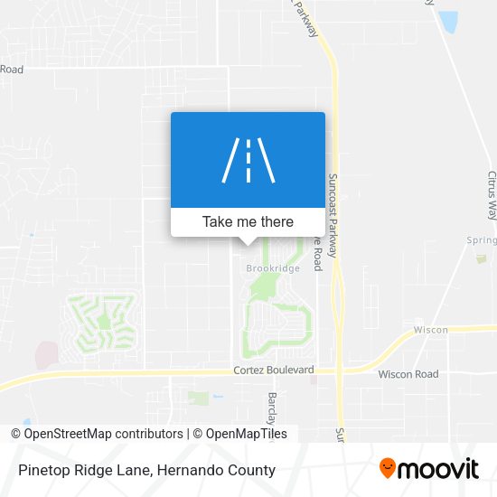 Pinetop Ridge Lane map