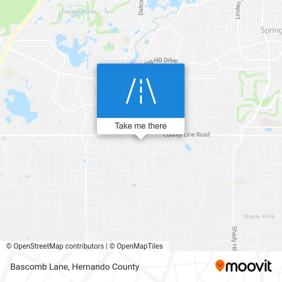 Bascomb Lane map