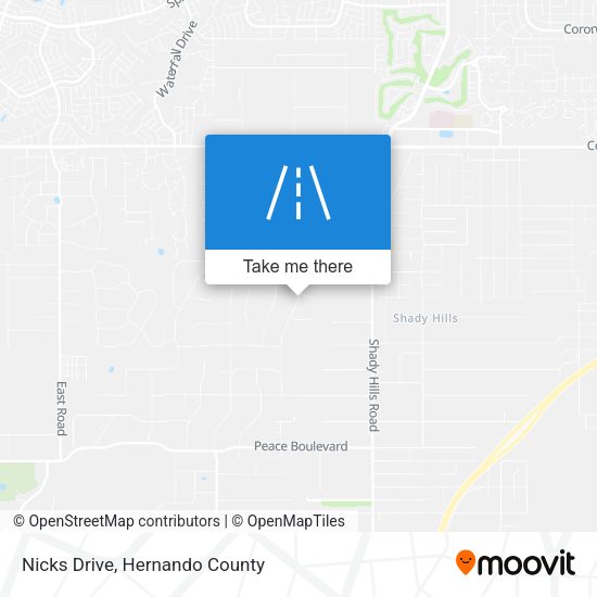 Nicks Drive map