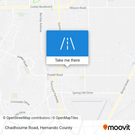 Chadhourne Road map