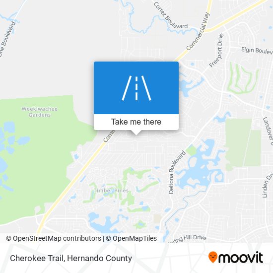 Cherokee Trail map
