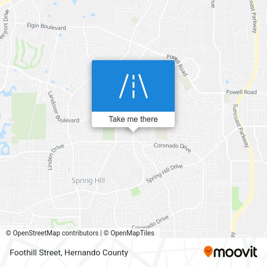 Foothill Street map