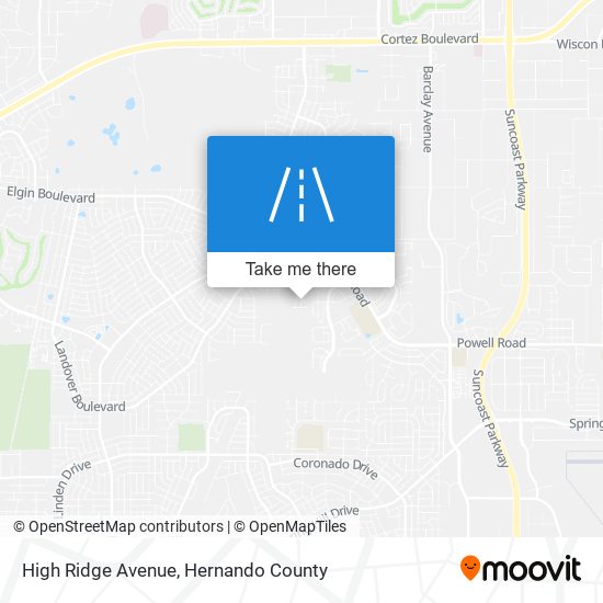 High Ridge Avenue map