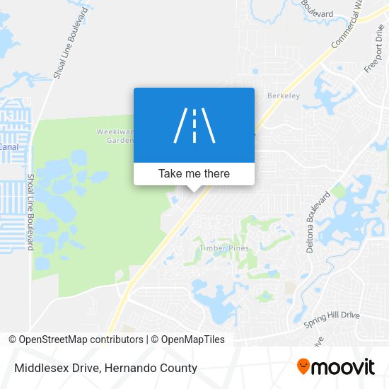 Middlesex Drive map