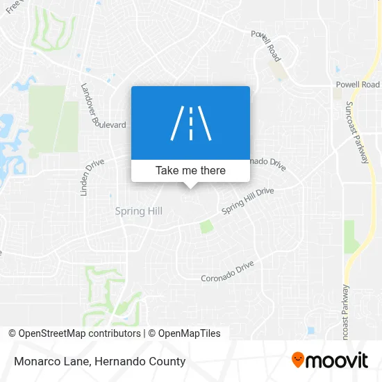 Monarco Lane map