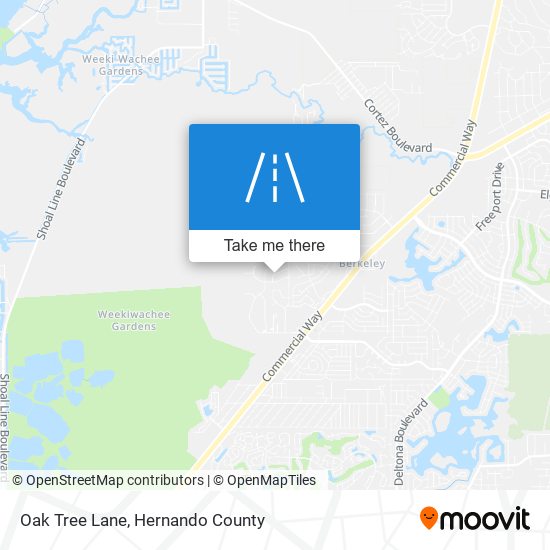 Oak Tree Lane map