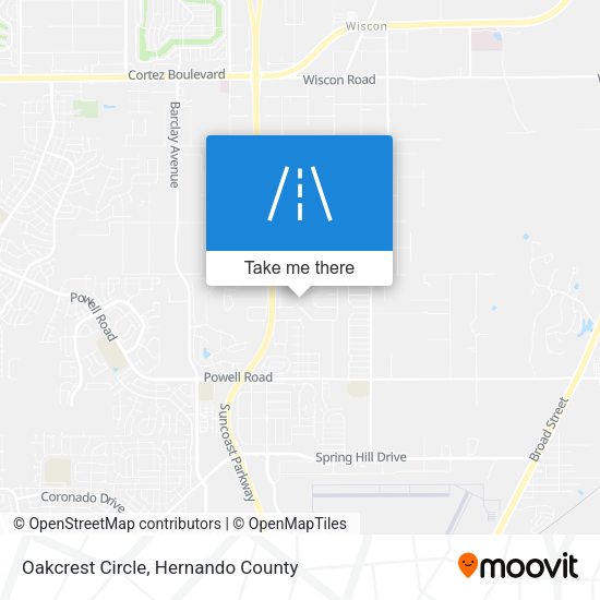 Oakcrest Circle map
