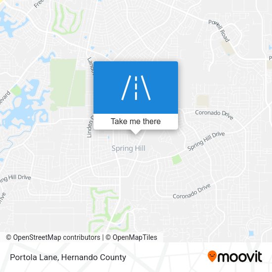 Portola Lane map