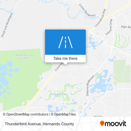 Thunderbird Avenue map