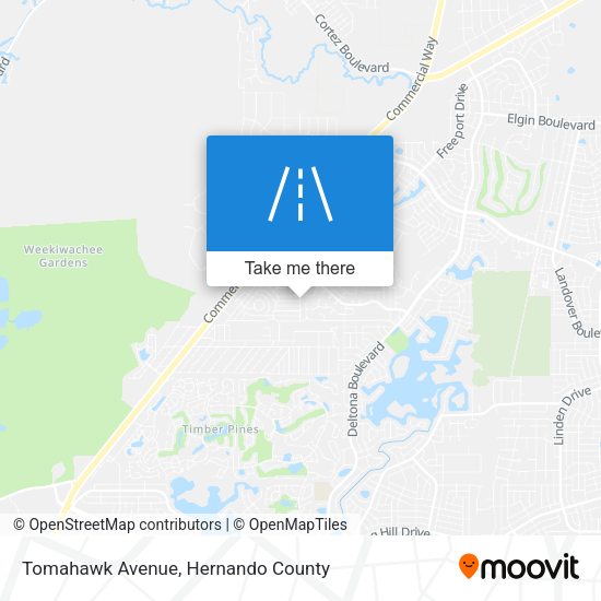 Tomahawk Avenue map