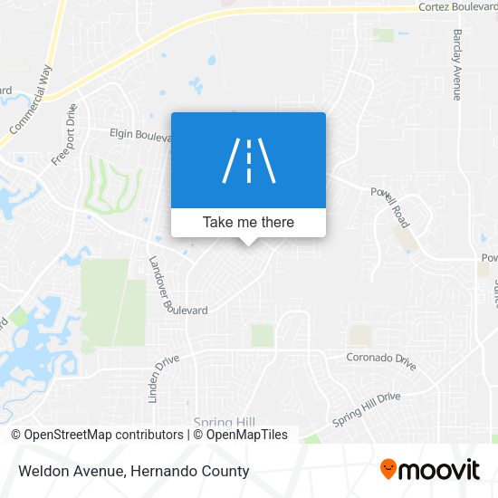 Weldon Avenue map