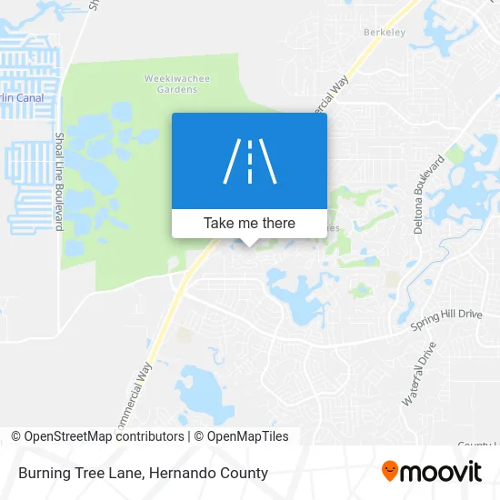 Burning Tree Lane map