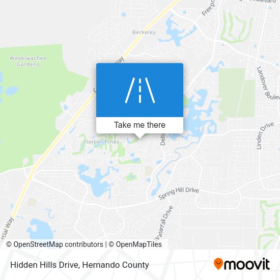 Hidden Hills Drive map