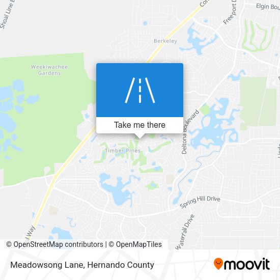 Meadowsong Lane map