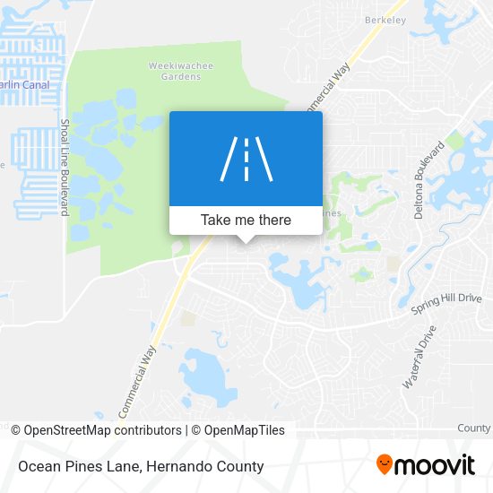 Ocean Pines Lane map