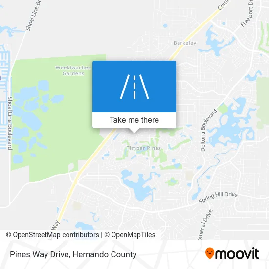Pines Way Drive map