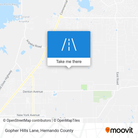 Gopher Hills Lane map