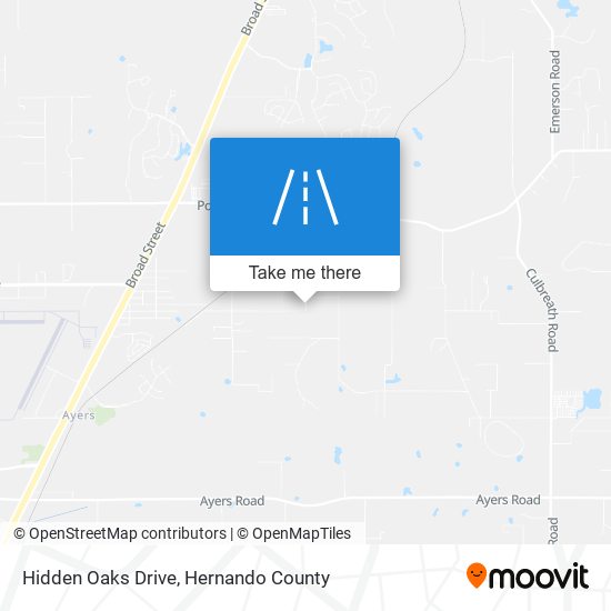 Hidden Oaks Drive map