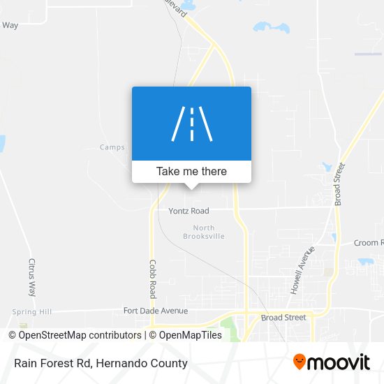 Rain Forest Rd map