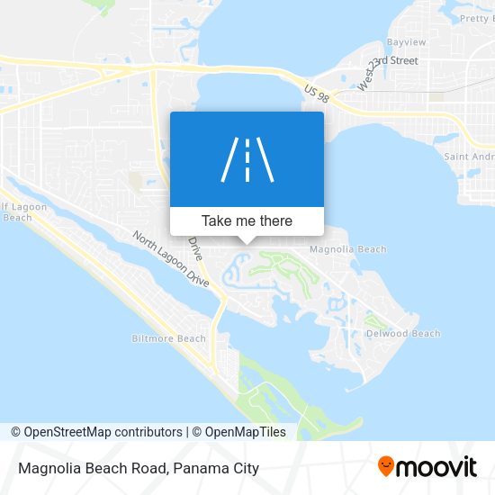 Magnolia Beach Road map
