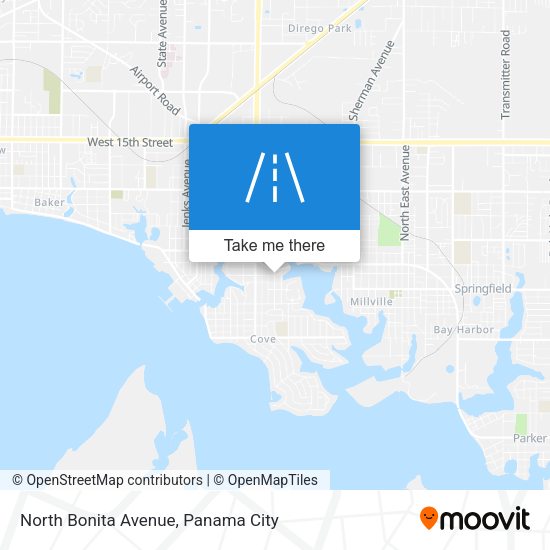 North Bonita Avenue map