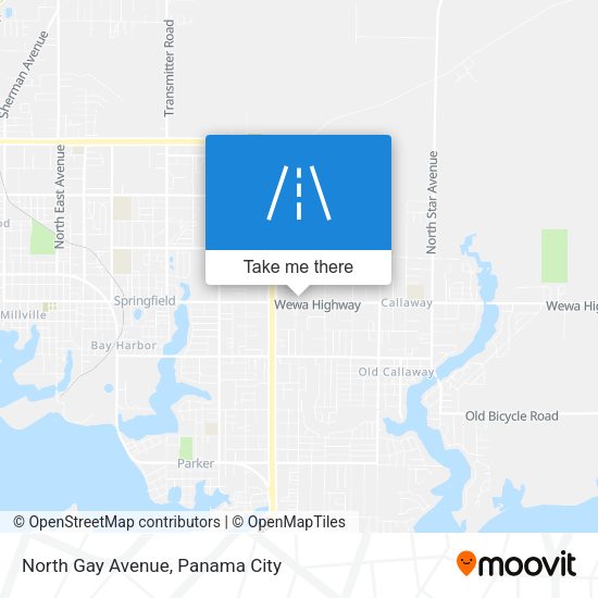 North Gay Avenue map