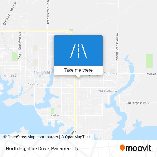 North Highline Drive map