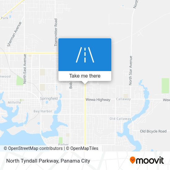 North Tyndall Parkway map