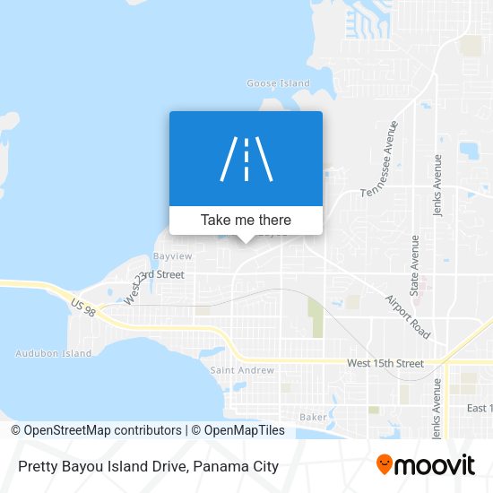 Pretty Bayou Island Drive map