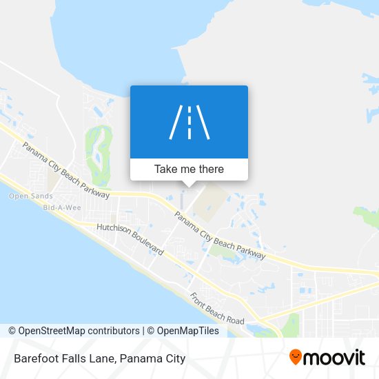 Barefoot Falls Lane map