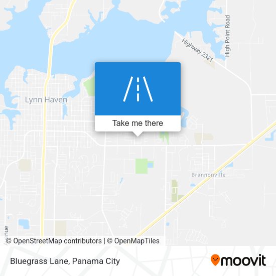 Mapa de Bluegrass Lane