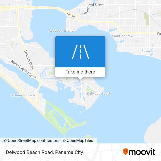 Delwood Beach Road map