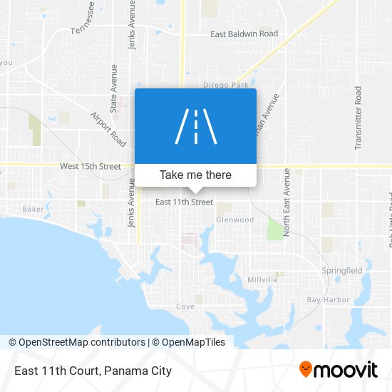 East 11th Court map