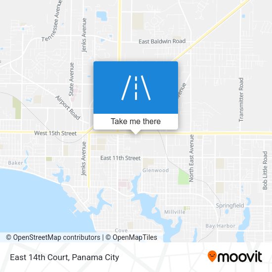 East 14th Court map