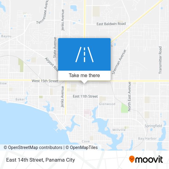 East 14th Street map