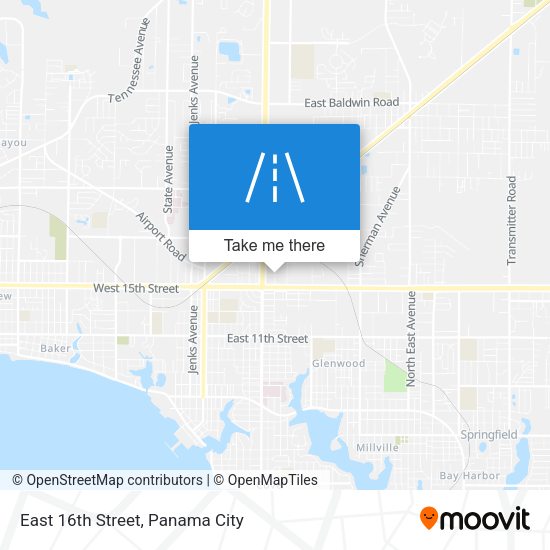 East 16th Street map