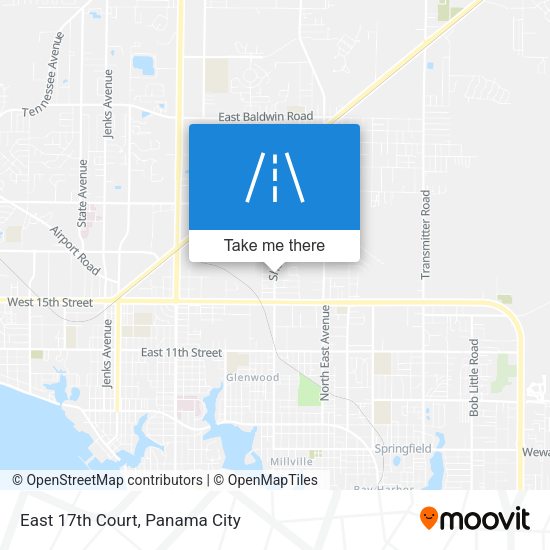 East 17th Court map