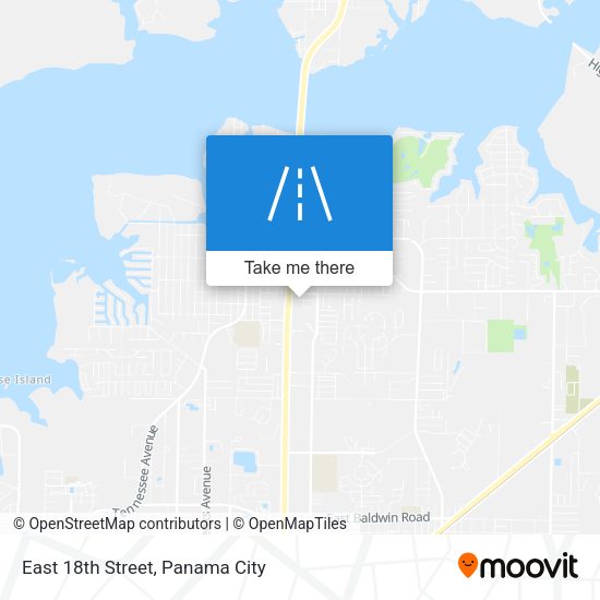 East 18th Street map