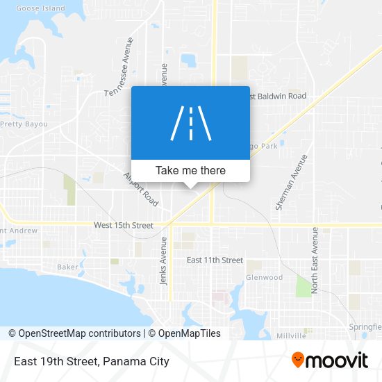 East 19th Street map