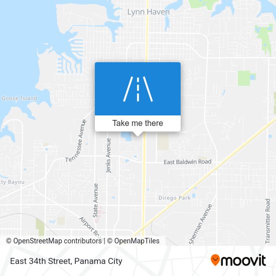 East 34th Street map