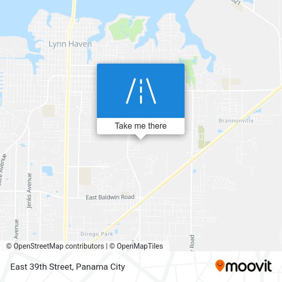 East 39th Street map