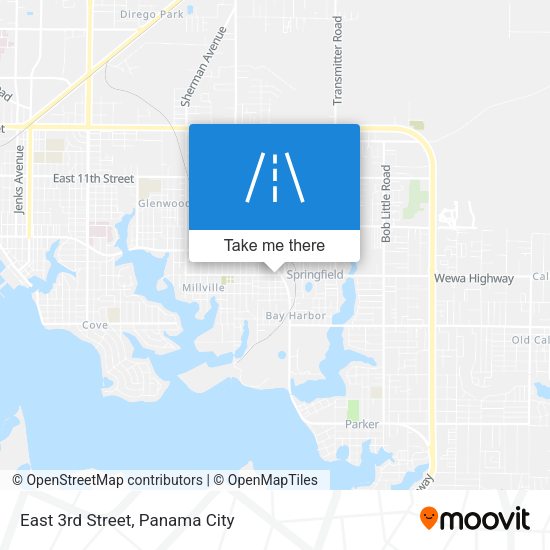 East 3rd Street map