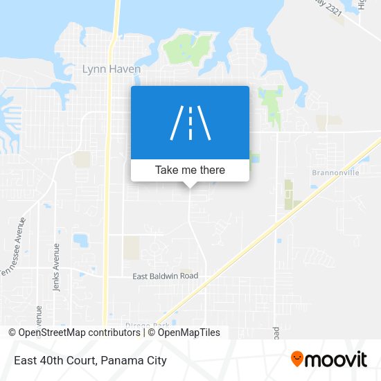East 40th Court map