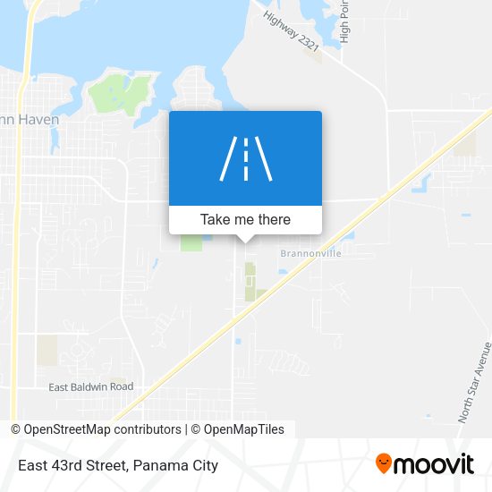 East 43rd Street map