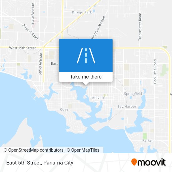 East 5th Street map
