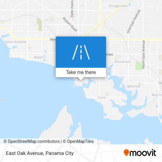 East Oak Avenue map