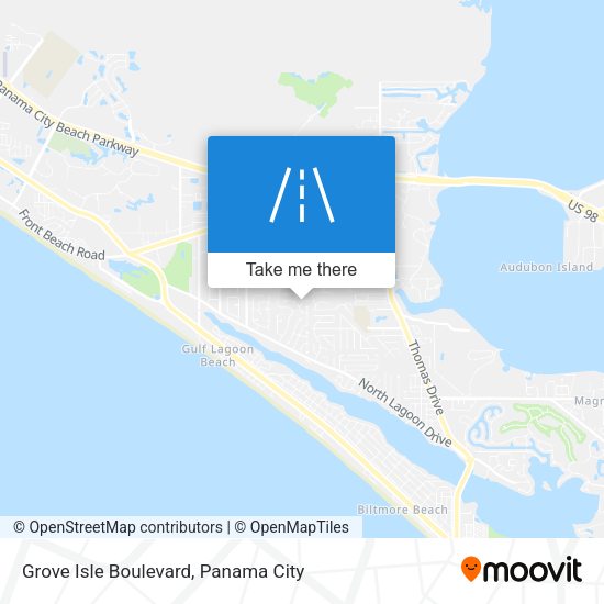 Grove Isle Boulevard map