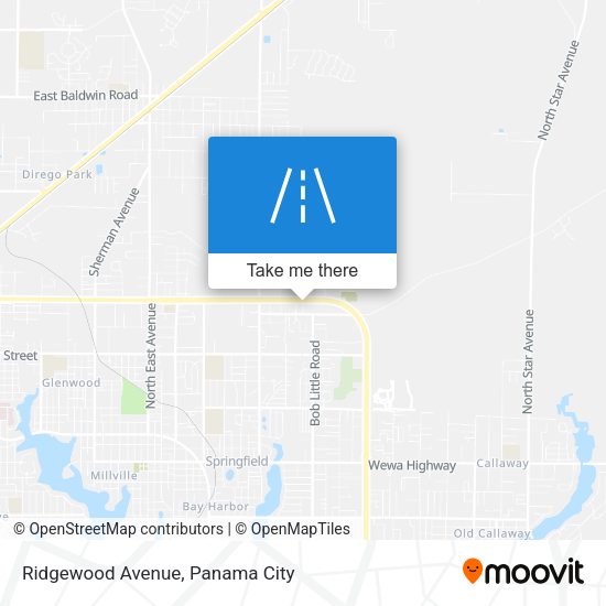 Ridgewood Avenue map