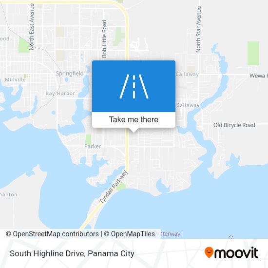 South Highline Drive map