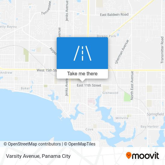 Mapa de Varsity Avenue